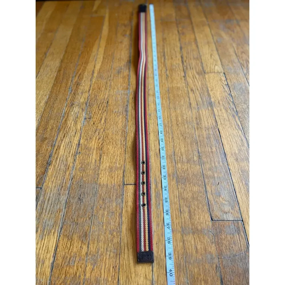 FRENCH CONNECTION UK Multicolored Stripe Belt w/Leather Trim sz 32 (US sz XS)